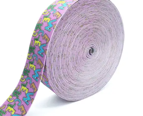 Custom printed polyester webbing elastic band for underwear