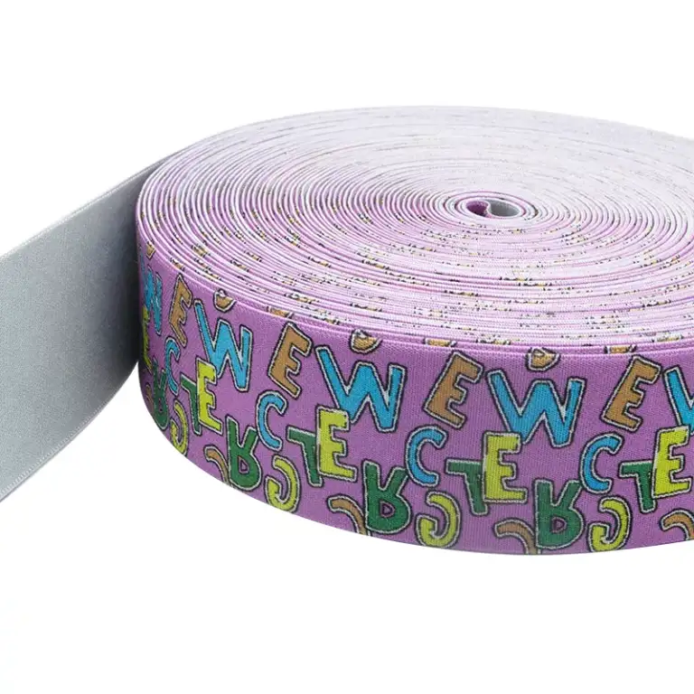 Custom printed polyester webbing elastic band for underwear