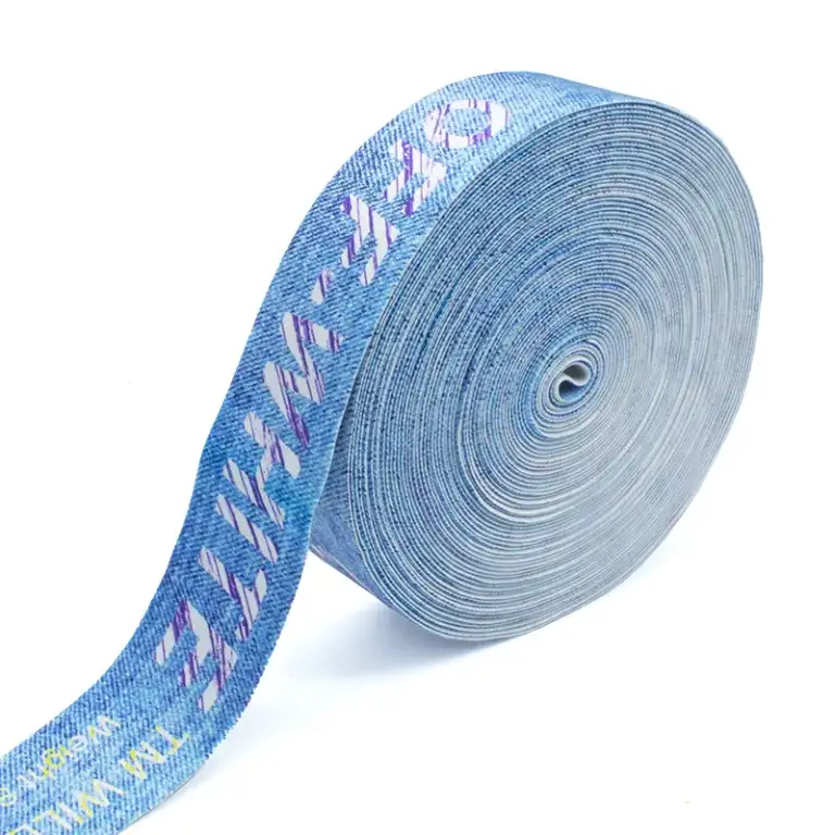 Customized durable waterproof custom nylon webbing with printed logo stretch webbing